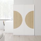  HAPPY FURNITURE , Tủ quần áo 2 cánh lùa - BANA , TCL_029 , 120cm x 59cm x 176cm 