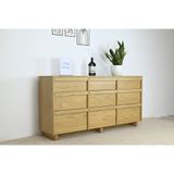  HAPPY FURNITURE , Tủ đựng đồ 9 ngăn kéo - MAVIS , THK_146 , 140cm x 35cm x 72cm 