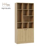  HAPPY FURNITURE , Kệ sách 2 cửa mở - CATY , KSA_025 , 90cm x 39cm x 200cm 