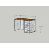  HAPPY FURNITURE , Bàn làm việc 5 ngăn kéo - SAFA , BAN_162 , 120cm x 59cm x 75cm DxRxC 