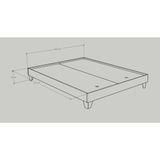  Giường ngủ 1m6x2m màu XÁM TRẮNG, MDF chống ẩm - KINA ,GNG_066, 204x163X28cm (dài x rộng x cao) 