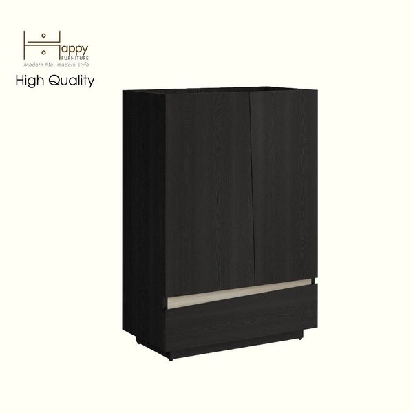  HAPPY FURNITURE , Tủ lưu trữ 2 cửa mở 1 ngăn kéo - VIGGO , TCM_173 , 62cm x 32cm x 90cm 