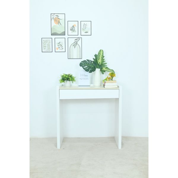  HAPPY FURNITURE , Bàn trang điểm 1 ngăn kéo - VIGGO , BAN_089 , 80cm x 45cm x 78cm 