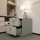  HAPPY FURNITURE , Táp đầu giường 2 ngăn kéo - CHARIS , THK_116 , 42cm x 45cm x 46cm 