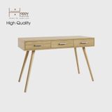  HAPPY FURNITURE , Bàn làm việc 3 ngăn chân gỗ chéo - OSRI , BAN_003 , 120cm x 50cm x 75cm 
