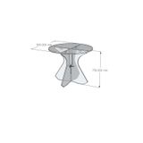  HAPPY FURNITURE , Gỗ tự nhiên , Bàn tròn gỗ Plywood - AIDAN , BAN_105 , Cao 75cm, Đường kính 90cm 