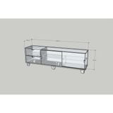  HAPPY FURNITURE , ALVA - Kệ TV 2 ngăn kéo 2 cửa lùa, KTV_065 , 180cm x 40cm x 56cm DxRxC 