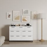  HAPPY FURNITURE , Tủ đựng đồ 7 ngăn kéo chân sắt - LOUIS , THK_061 , 112cm x 45cm x 74cm 