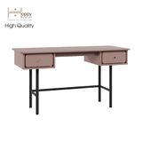  HAPPY FURNITURE , Bàn làm việc 2 ngăn kéo chân sắt - SWEETY , BAN_044 , 140cm x 60cm x 75cm 