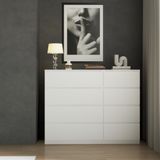  HAPPY FURNITURE , Tủ đựng đồ 8 ngăn kéo - OLA , THK_091 , 120cm x 45cm x 94cm 