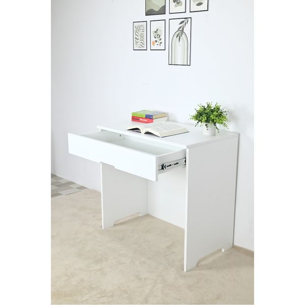  HAPPY FURNITURE , Bàn trang điểm 1 ngăn kéo - MOLLY , BAN_064 , 80cm x 46cm x 75cm 