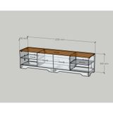  HAPPY FURNITURE , Kệ TV 2 cửa mở - SAFA , KTV_113 , 200cm x 45cm x 50cm DxRxC 