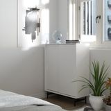  HAPPY FURNITURE , Tủ lưu trữ 2 cánh lùa chân sắt - LUCA , TCL_017 , 86cm x 36cm x 110cm 