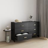  HAPPY FURNITURE , Tủ lưu trữ 6 ngăn kéo - CHEVY, THK_265 , 140cm x 45cm x 82cm DxRxC 