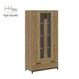  HAPPY FURNITURE , Tủ lưu trữ chân sắt - LOUIS , TCM_029 , 76cm x 36cm x 150cm 