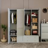  HAPPY FURNITURE , Tủ quần áo 4 cửa mở - ROTAN , TCM_137 , 160x54x180cm 