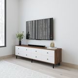  HAPPY FURNITURE , Kệ TV 8 ngăn kéo - LIVIK, KTV_084 , 180cm x 40cm x 52cm DxRxC 
