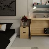 HAPPY FURNITURE , Táp đầu giường 2 ngăn kéo - SCANDINA , THK_096 , 40cm x 46cm x 53cm 