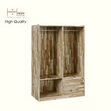  HAPPY FURNITURE , Gỗ tự nhiên , Tủ quần áo 2 ngăn kéo - GAMZE , THK_193 , 120cm x 59cm x 176cm 