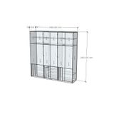  HAPPY FURNITURE , Tủ quần áo 12 cánh mở - JOVIE , TCM_168 , 240cm x 54cm x 240cm 