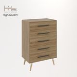  HAPPY FURNITURE , Tủ đụng đồ 5 ngăn chân gỗ chéo - OSRI , THK_023 ,  80cm x 50cm x 120cm 