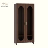  HAPPY FURNITURE , Tủ quần áo 2 cửa kính - CHEVY, TCM_228 , 80cm x 59cm x 180cm DxRxC 