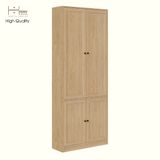  HAPPY FURNITURE , MATTA - Kệ sách 6 tầng 4 cửa mở , KSA_070 , 80cm x 28cm x 200cm DxRxC 