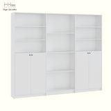 HAPPY FURNITURE , Kệ sách 4 cửa mở - CATY, KSA_080 , 240cm x 30cm x 202cm DxRxC 