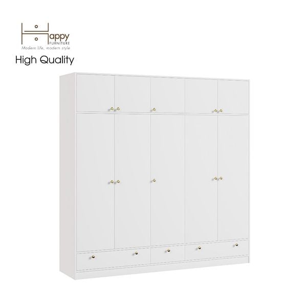  HAPPY FURNITURE , Tủ quần áo - ELEGANT , TCM_046 , 2m2x2m2 , 220cm x 54cm x 220cm 