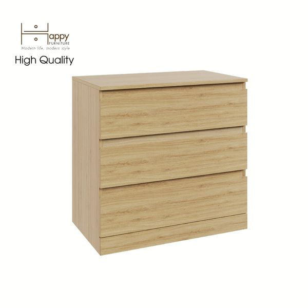  HAPPY FURNITURE , Tủ 3 ngăn kéo - DOOBIE , THK_003 , 80cm x 48cm x 78cm 