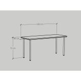  HAPPY FURNITURE , Bàn làm việc 4 chân sắt - LIDA , BAN_013 BAN_014 BAN_015 BAN_016 , 60x75cm(sâu x cao) 