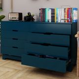  HAPPY FURNITURE , Tủ lưu trữ 8 ngăn kéo - MOLLY , THK_109 , 160cm x 45cm x 86cm 