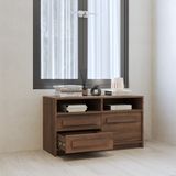  HAPPY FURNITURE , Tủ lưu trữ 1 cửa mở 2 ngăn kéo - RUBEL, TCM_223, 100cm x 40cm x 56cm DxRxC 