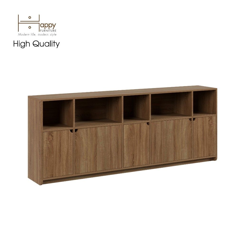  HAPPY FURNITURE , Tủ lưu trữ 5 cửa mở - CIRCLE , TCM_071 , 200cm x 34cm x 78cm 