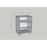  HAPPY FURNITURE , ALVA - Tủ lưu trữ 3 ngăn kéo , THK_227 , 60cm x 45cm x 82cm DxRxC 