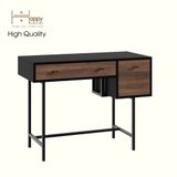  HAPPY FURNITURE ,  Bàn làm việc 2 ngăn  chân sắt - BECKY ,  100cm x 45cm x 75cm ( DxRxC), BAN_006 