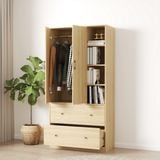  HAPPY FURNITURE , Tủ quần áo đa năng kết hợp kệ - SALY , TCM_008 , 90cm x 40cm x 180cm 