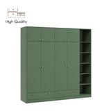  HAPPY FURNITURE , Tủ quần áo 4 cửa mở 2m2x2m2 - ELEGANT , TCM_045 , 220cm x 54cm x 220cm 