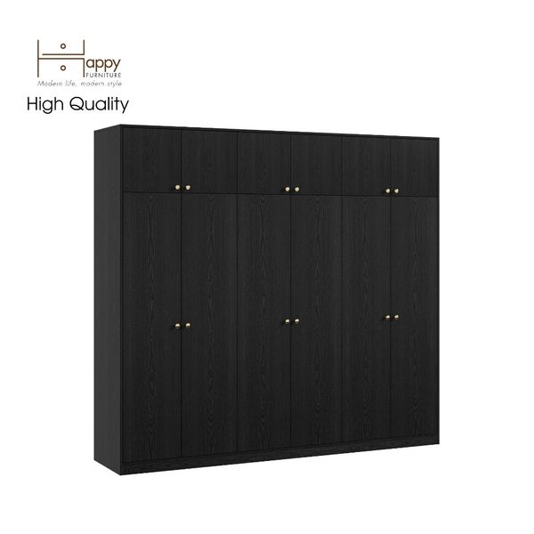  HAPPY FURNITURE , Tủ quần áo 2 ngăn kéo cỡ lớn - ELEGANT , TCM_043 , 240cm x 54cm x 220cm 