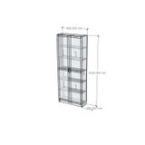  HAPPY FURNITURE , Kệ sách 6 tầng 2 cửa mở - CATY , KSA_058 , 80cm x 30cm x 202cm 