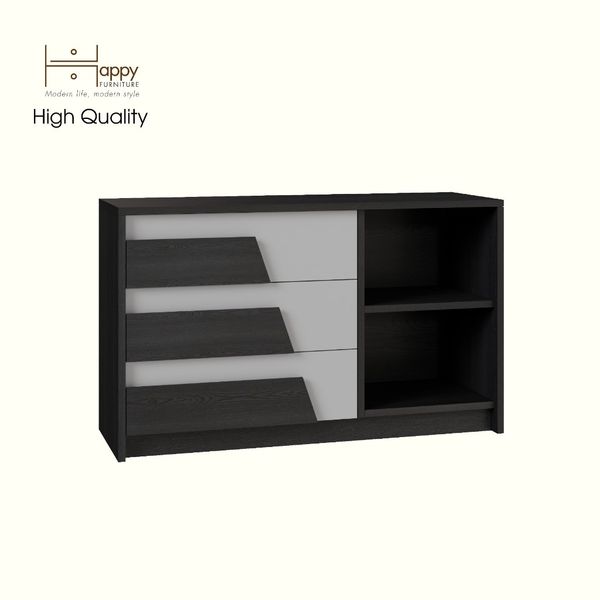  HAPPY FURNITURE , Tủ lưu trữ 3 ngăn kéo - PONIX, THK_115 , 96cm x 32cm x 58cm 