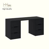  HAPPY FURNITURE ,Bàn làm việc 6 ngăn kéo - LAYLA , BAN_164 , 160cm x 59cm x 75cm DxRxC 
