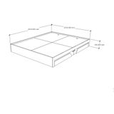  HAPPY FURNITURE, Giường ngủ 2 ngăn kéo - PONIX, GNG_110 GNG_111 GNG_112 GNG_113, 203cm x 25cm 