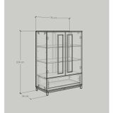  HAPPY FURNITURE , Tủ lưu trữ chân sắt - LOUIS , TCM_028 , 76cm x 36cm x 104cm 