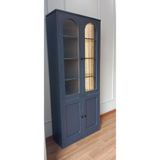  HAPPY FURNITURE , Tủ lưu trữ cửa kính 4 cửa mở - SISEEL , TCM_184 , 83cm x 33cm x 194cm 