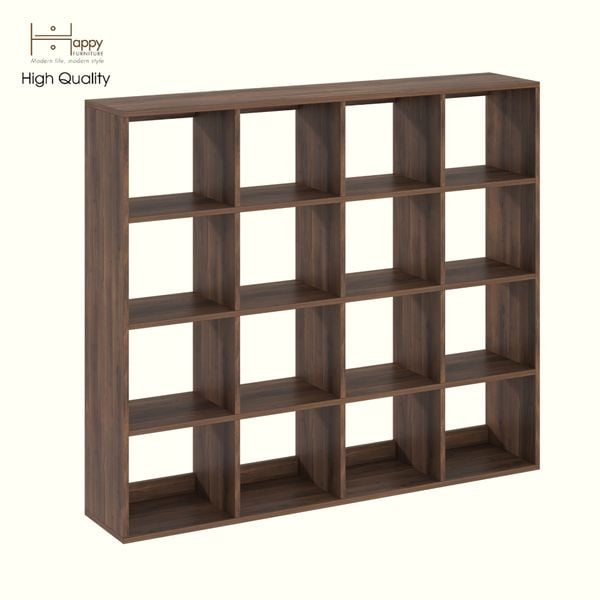  HAPPY FURNITURE , Kệ sách 4x4 - ZANE , KSA_042 , 140x 28x120cm 