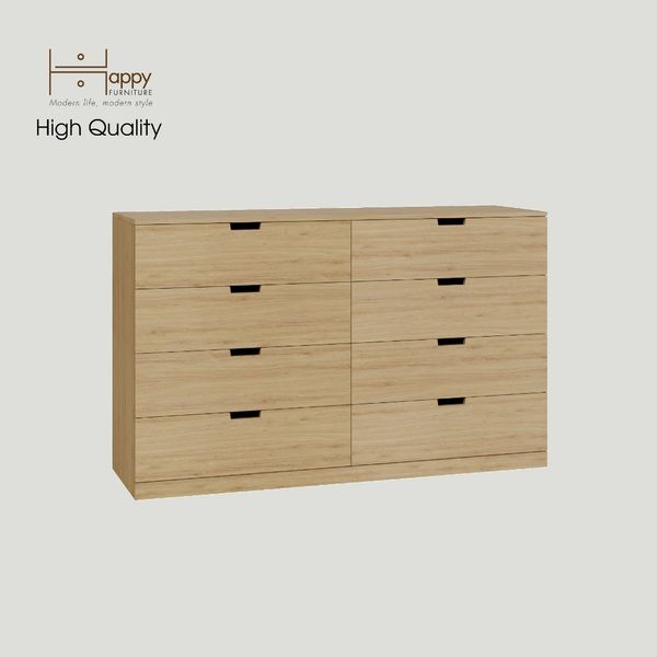  HAPPY FURNITURE , Tủ đựng đồ 8 ngăn kéo - SCANDINA , THK_097 , 160cm x 47cm x 98cm 