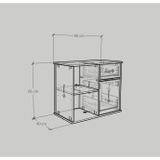  HAPPY FURNITURE , Tủ đựng hồ sơ 4 ngăn - COMFEE , THK_016 , 80cm x 40cm x 66cm 