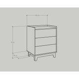  HAPPY FURNITURE , Tủ đựng đồ 3 ngăn kéo - KINA , THK_074 , 60cm x 45cm x 75cm 