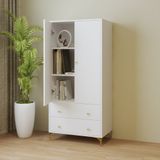  HAPPY FURNITURE , Tủ lưu trữ 2 cửa mở 2 ngăn kéo - HAPPI, TCM_229 , 70cm x 40cm x 150cm DxRxC 